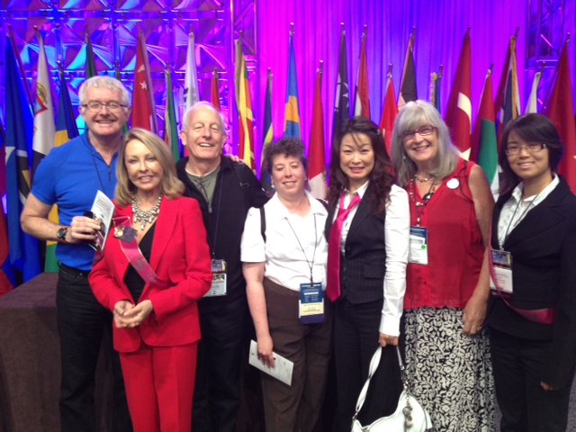 Yan’s fan club on stage at the International Conference in Orlando-2012